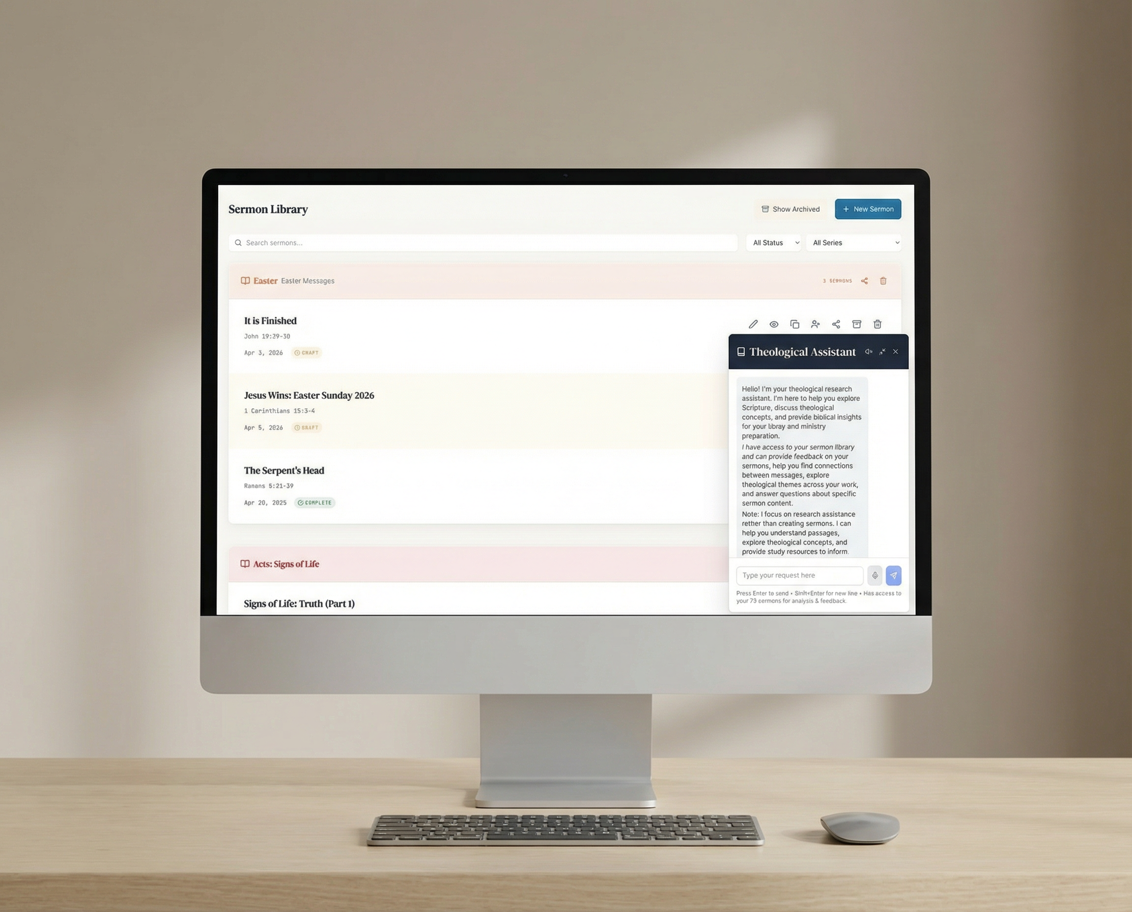 SermonBuild Theological Assistant sidebar