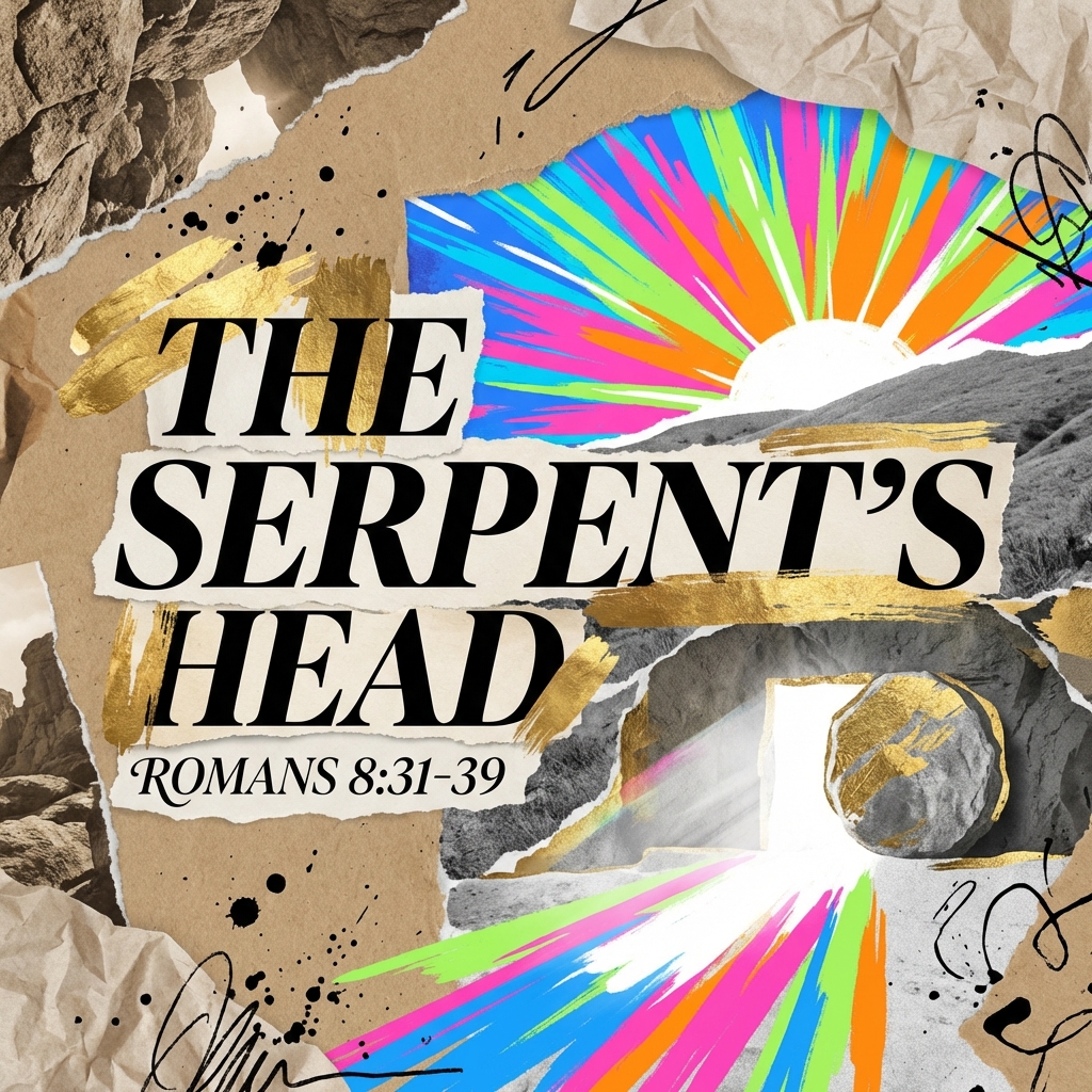 AI-generated sermon graphic — warm style